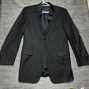 Marchatti Blazer Men's 36 Black Made in Italy Single Button Pockets